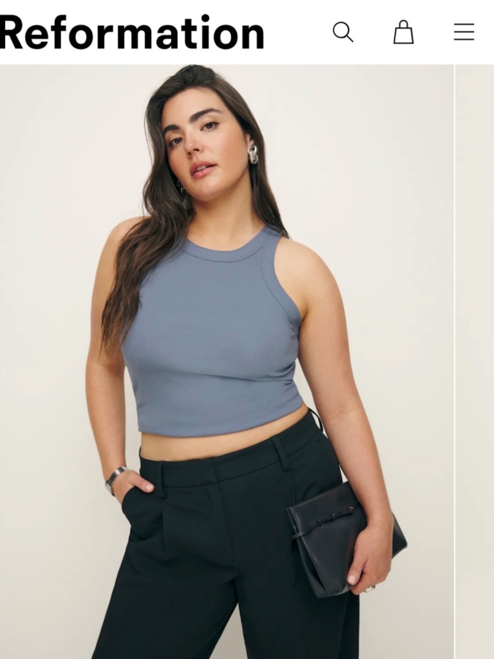 Reformation Tasha Tank Blue (Cornflower) - Size XS